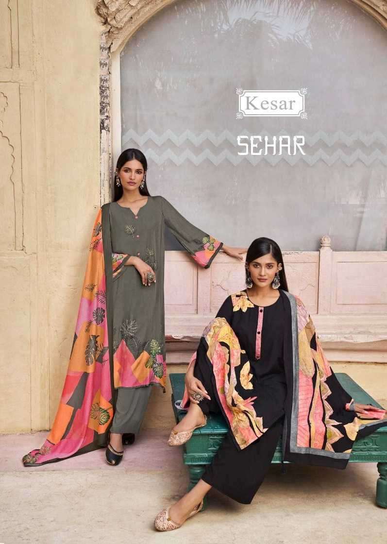 kesar karachi prints sehar series 1001-1006 Pure Viscose Muslin With Hand Work suit