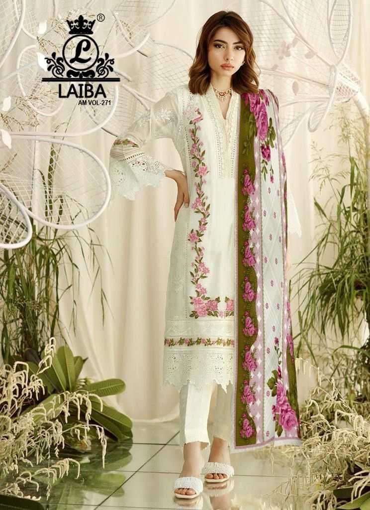 laiba am vol 271 Pure Georgette with crepe inner suit