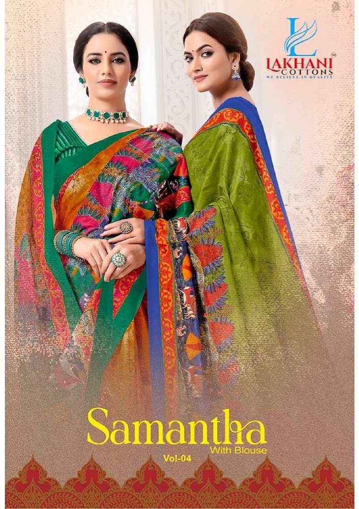 Lakhani Samantha Vol-4 series 4001-4020 cotton saree