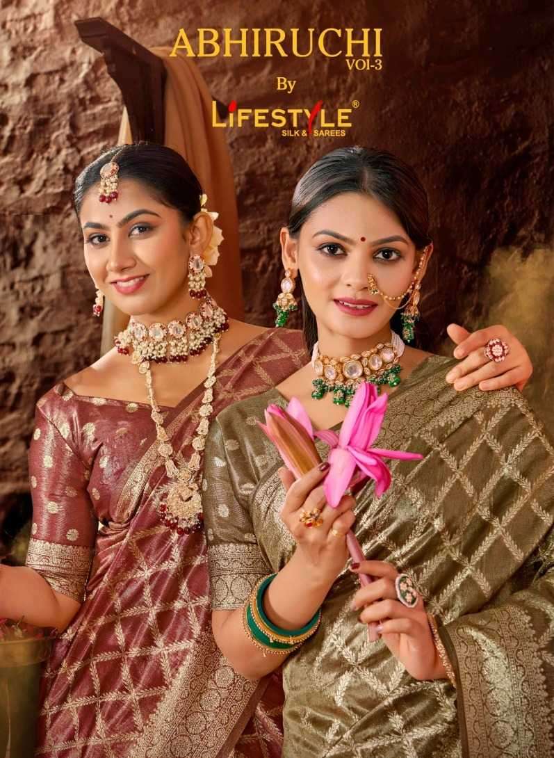 lifestyle abhiruchi vol 3 series 22731-22734 fancy saree