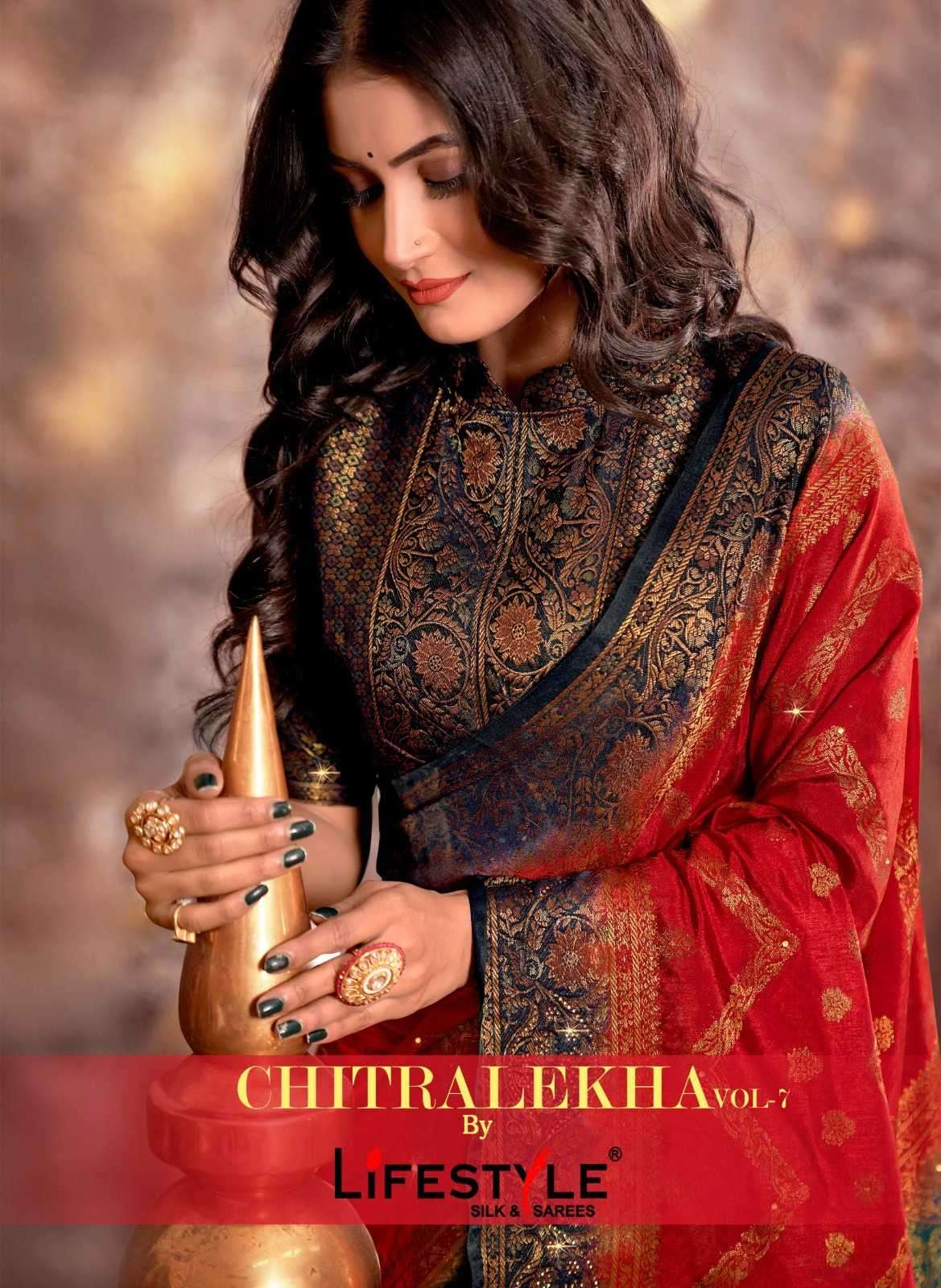 lifestyle chitralekha vol 7 series 23971-23974 fancy saree