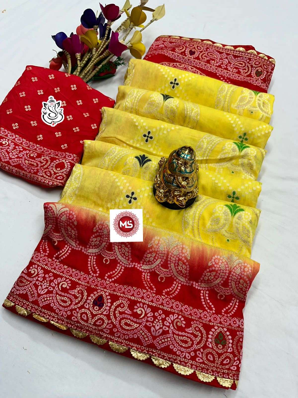 ms brand meena designer pure muslin soft silk saree