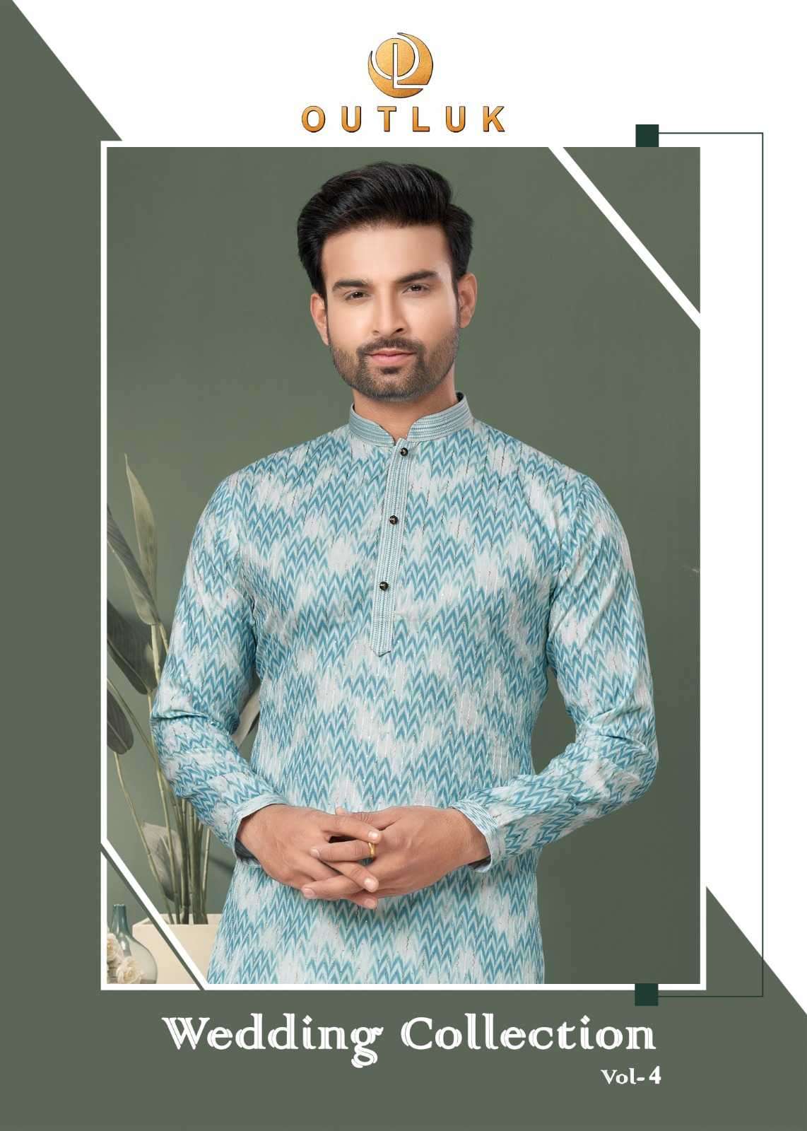 outluk wedding collection vol 4 series 4001-4006 Heavy Cotton kurta pajama