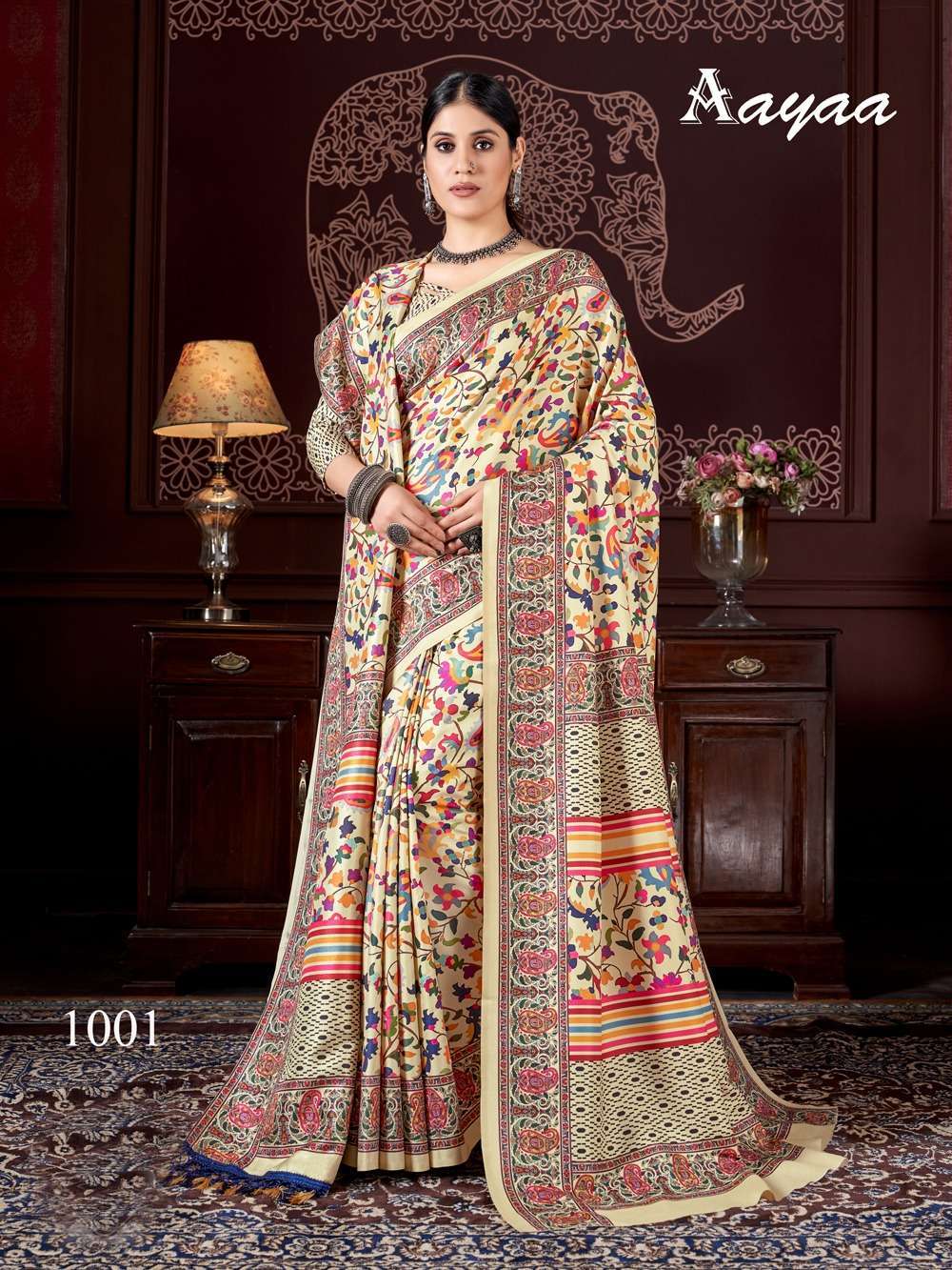 pr aayaa pashmina vol 1 series 1001-1010 Pashmina saree