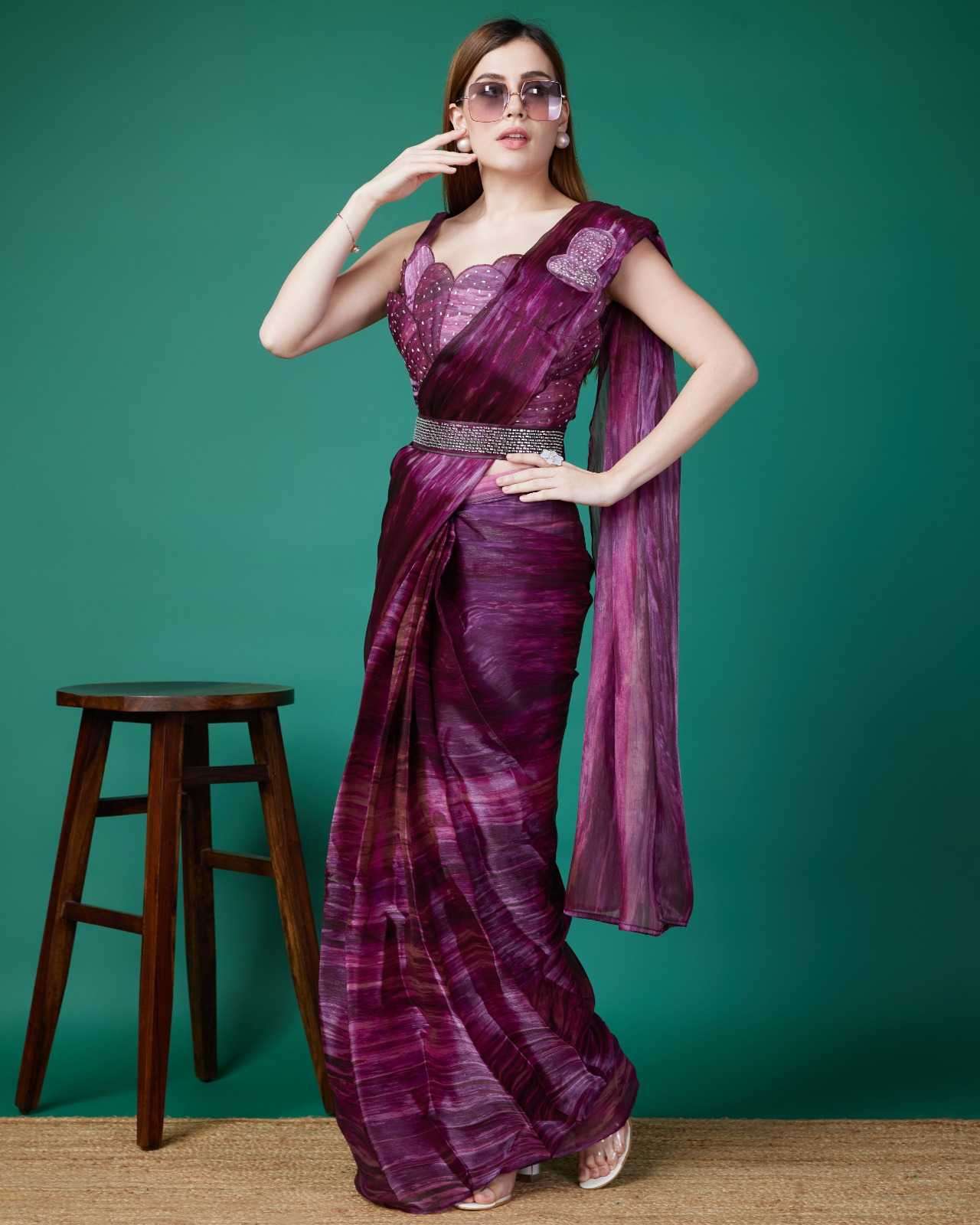 pr kat218 fancy organza saree