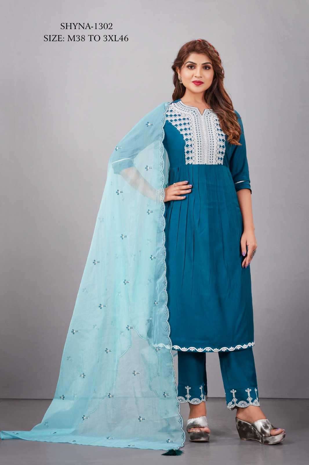 pr shyna Muslin Salwar Kameez dupatta 