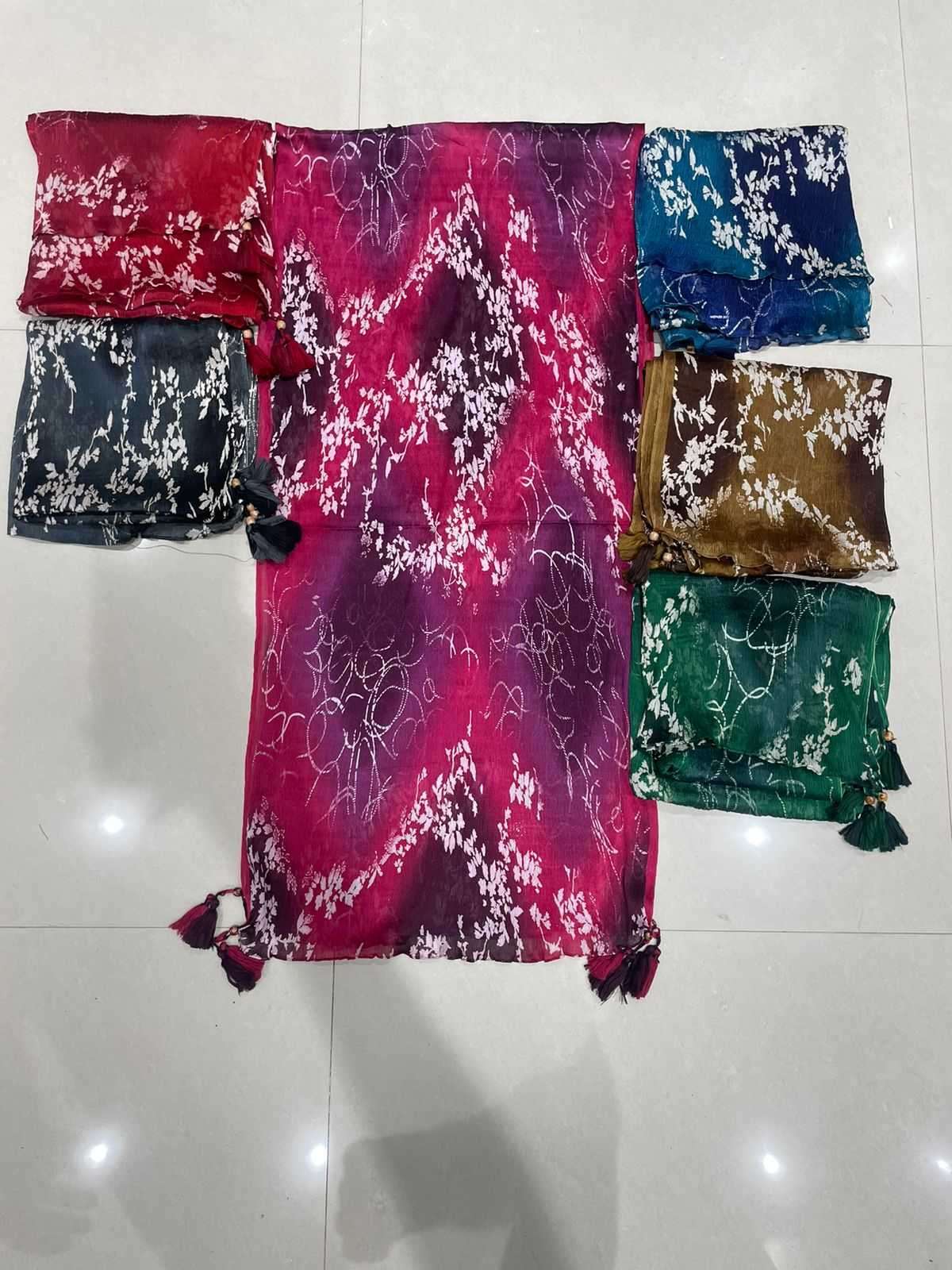 pr silky print shining part 7 chiffon dupatta 