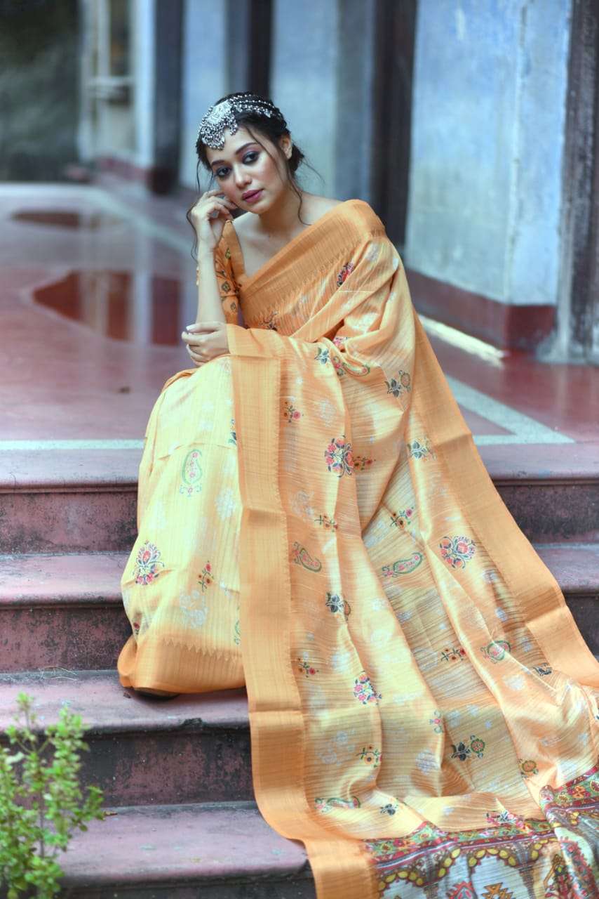 rajgharana designer tussar silk sarees