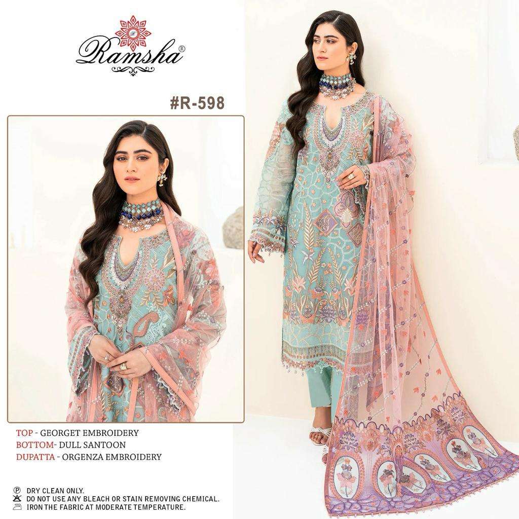 ramsha designer fancy pakistani suit single pieces