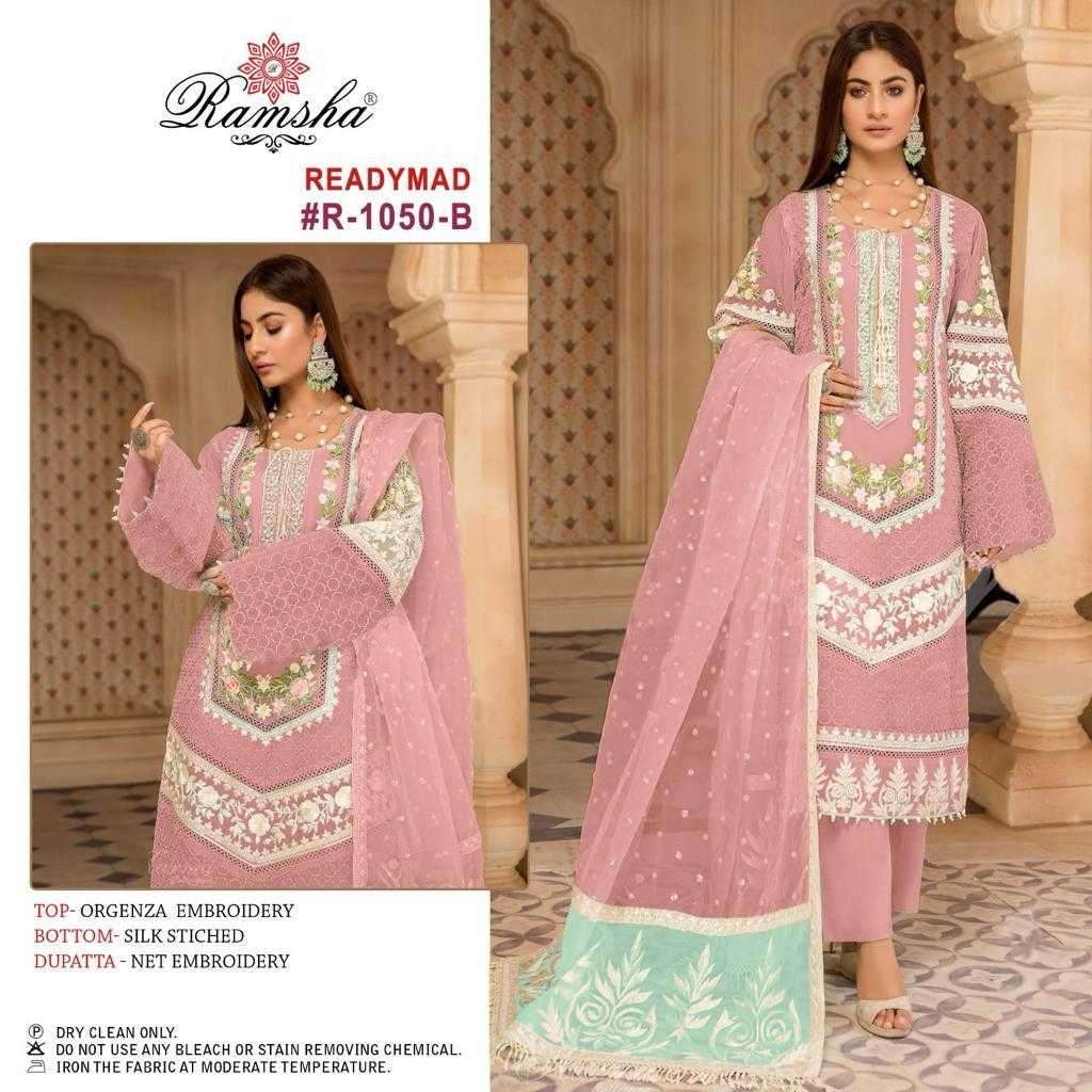 ramsha R-1050 organza embroidery suit s