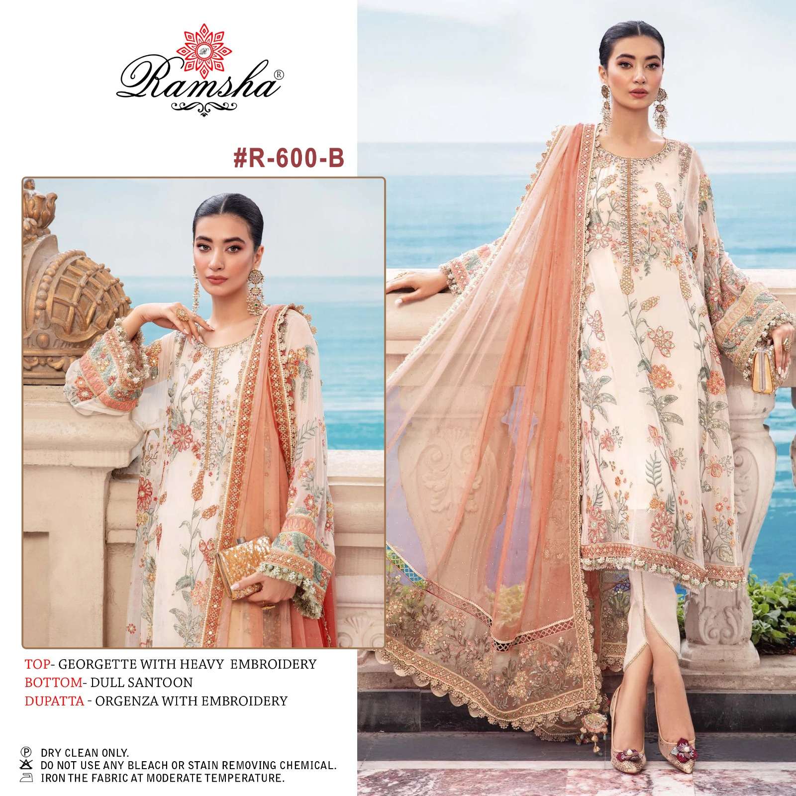 ramsha R-600 nx designer georgette suit 