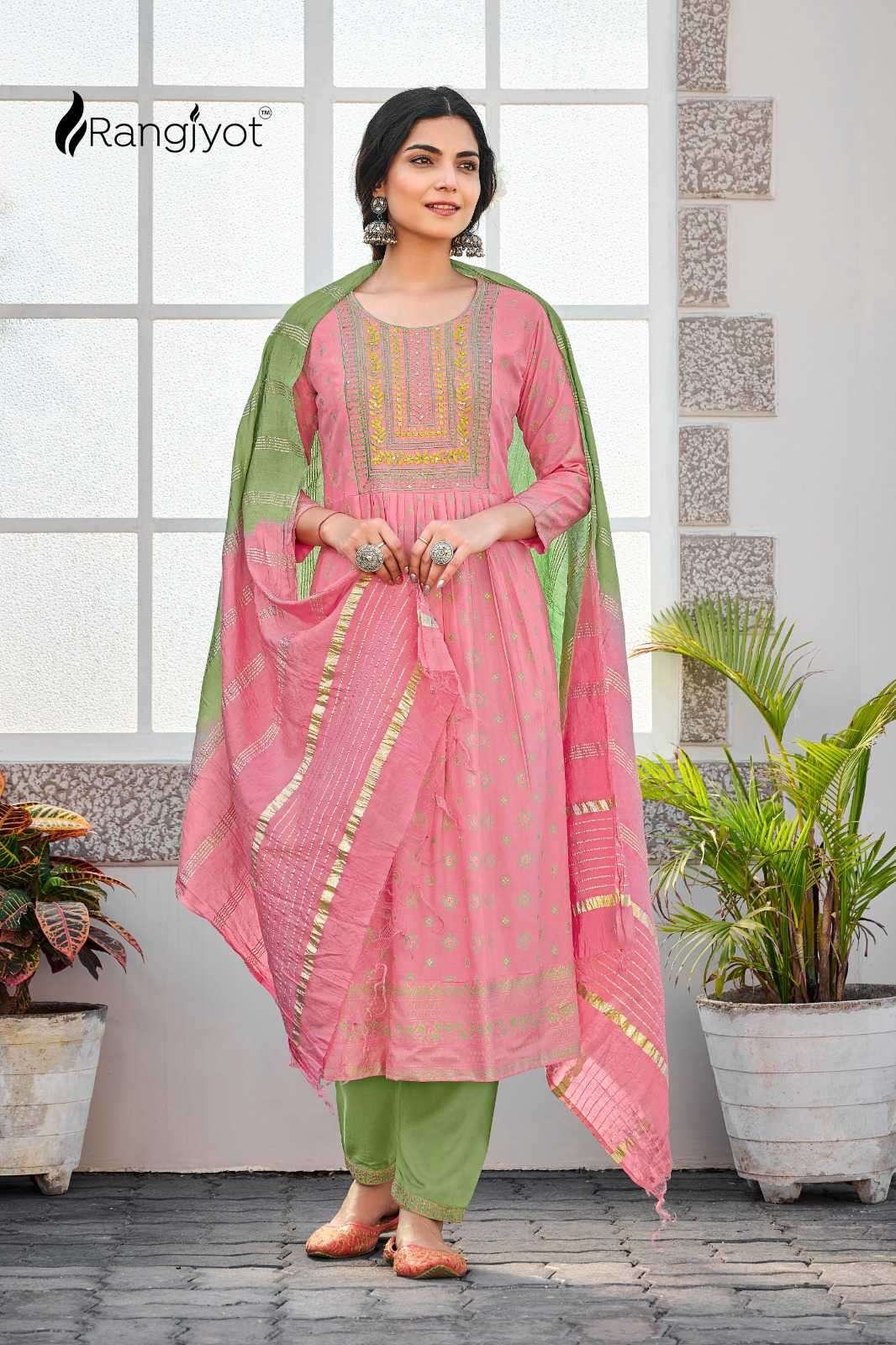 rangjyot siya rangmanch vol 2 Heavy Rayon 14 Kg suit