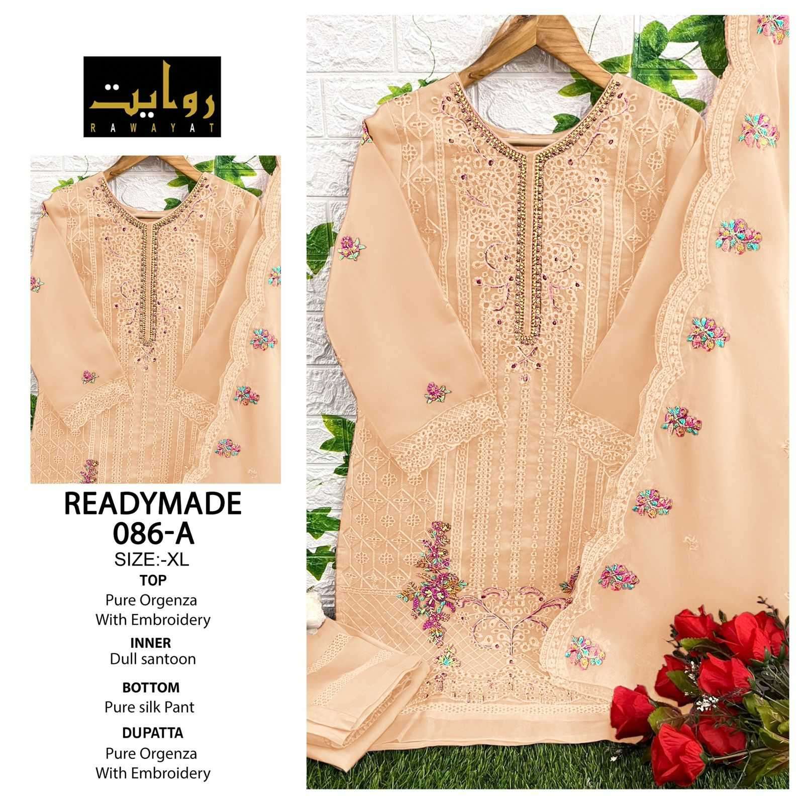 rawayat 86 abc Pure Orgenza WITH EMBROIDERY suit