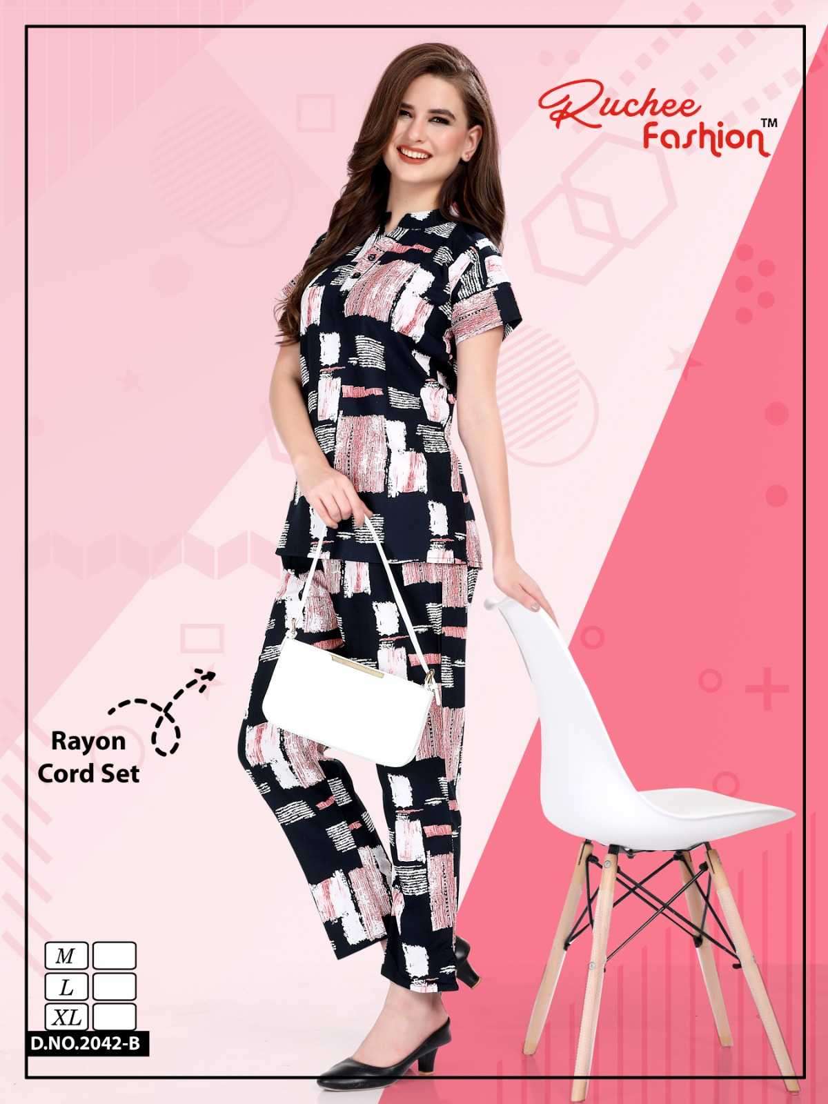 ruchee fashion rayon co-ord sets