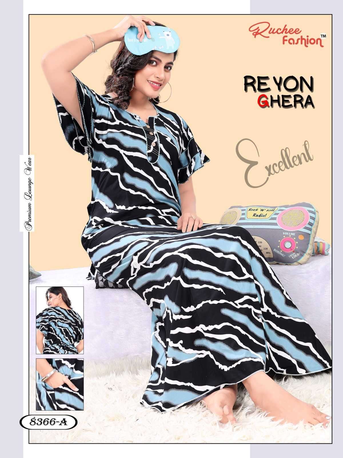 ruchee fashion rayon ghera nighty