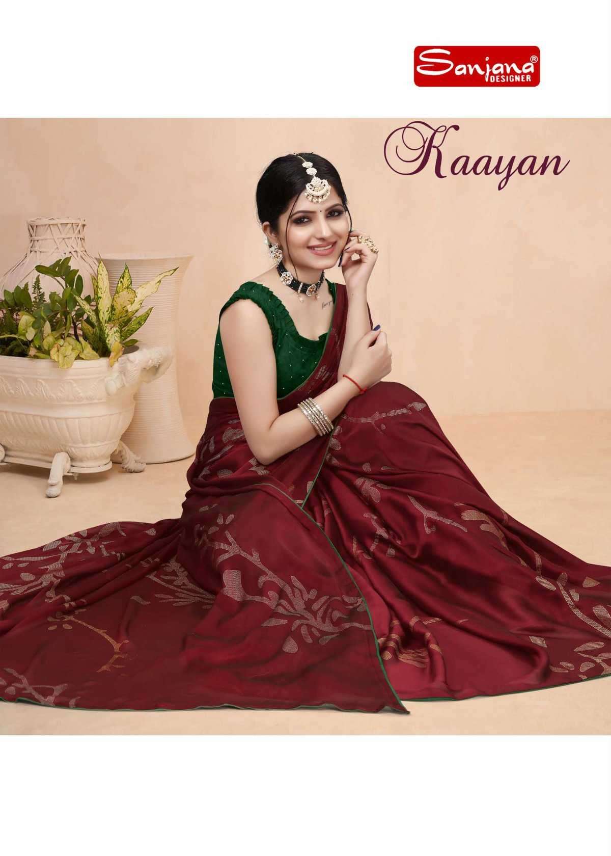 sanjana designer kaayan series 101-106 fancy saree