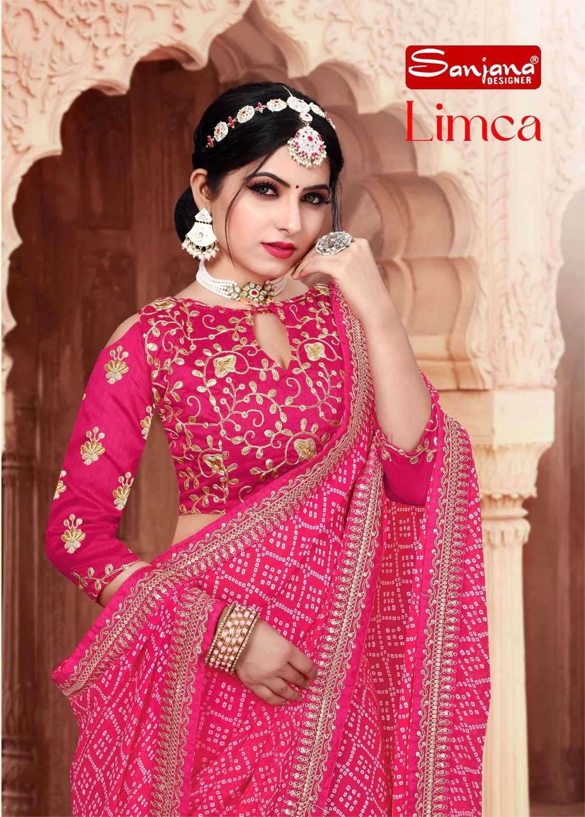 sanjana designer limca vol 3 series 101-110 weightless saree