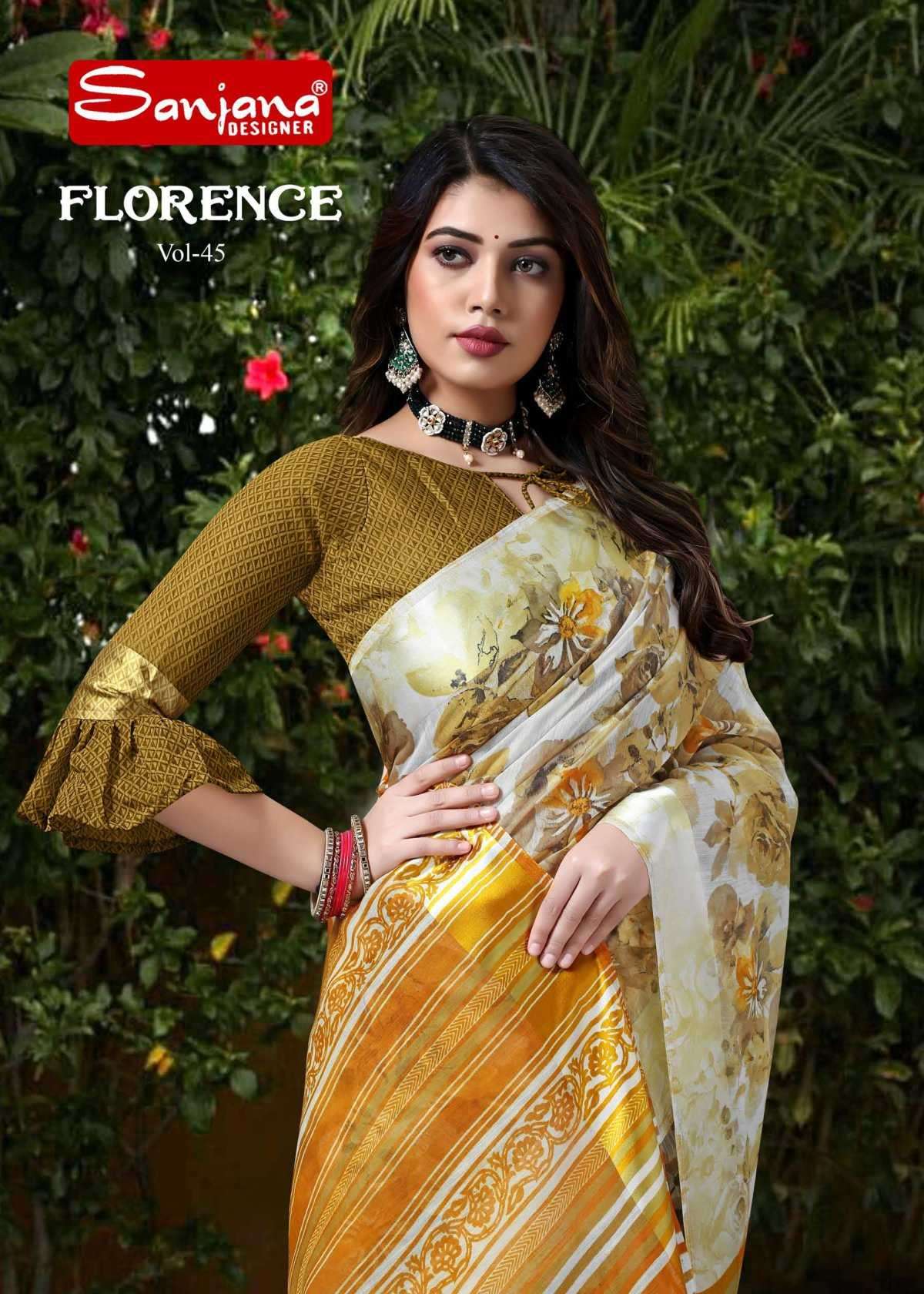 sanjana florence vol 45 series 165-170 cotton saree