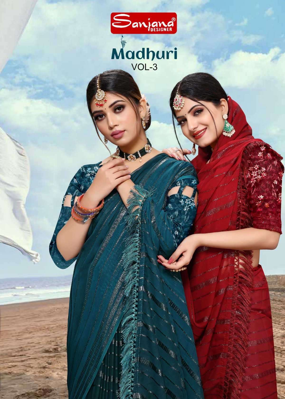 sanjana madhuri vol 3 series 113-118 weightless saree