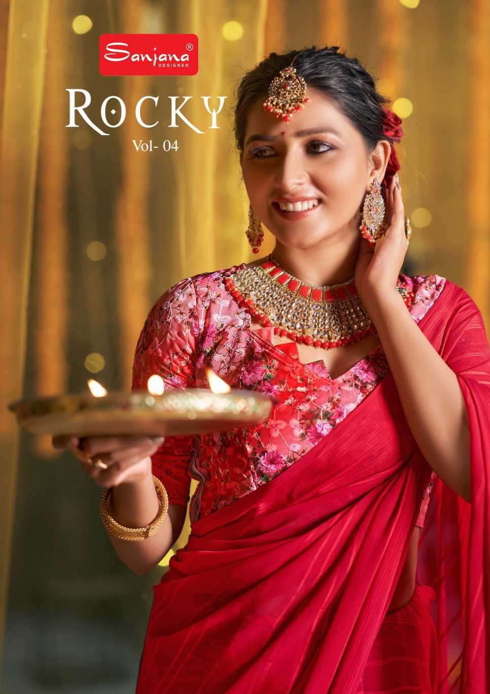 sanjana rocky vol 4 series 4001-4010 weightless saree