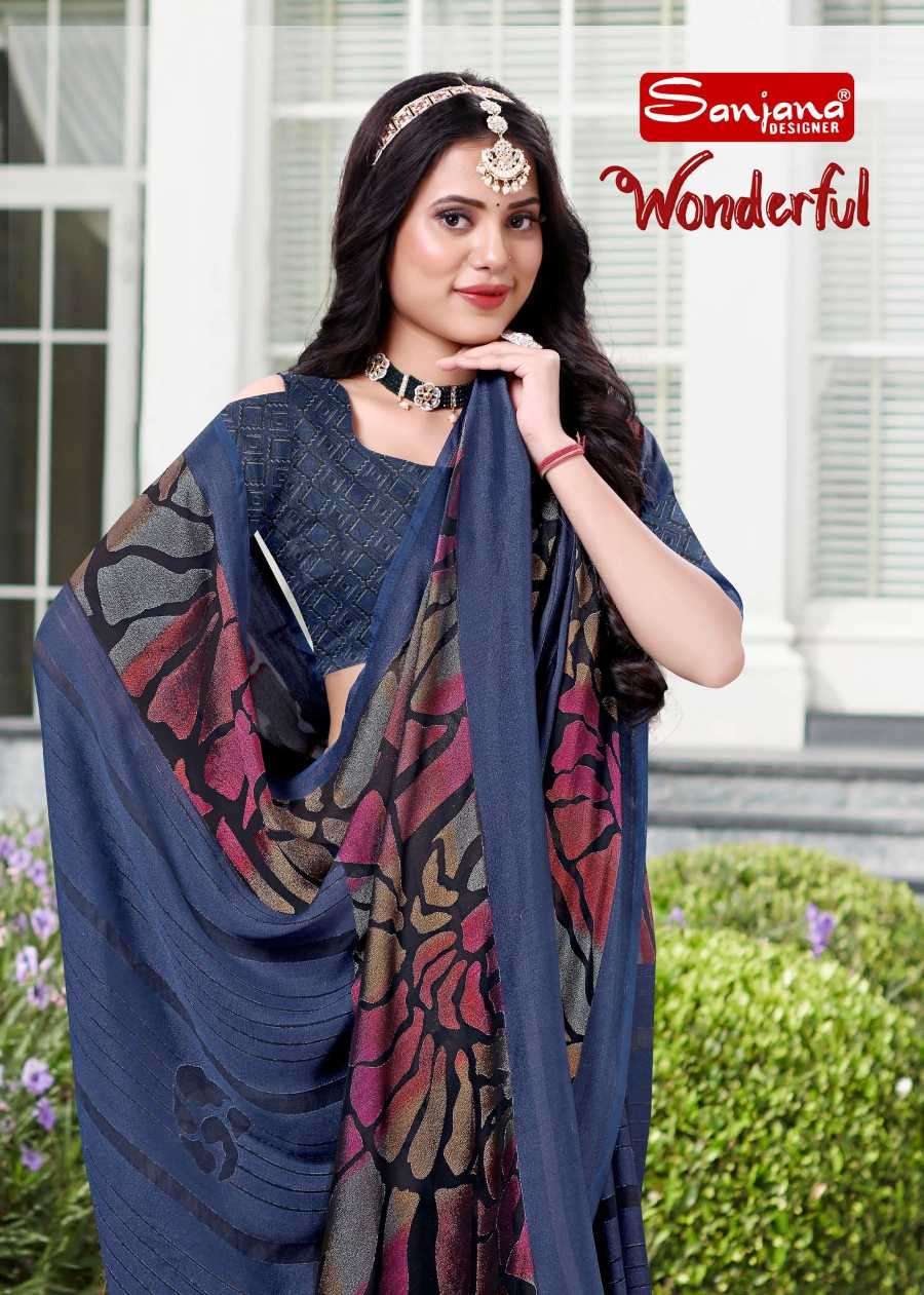 sanjana wonderful series 101-106 brasso saree