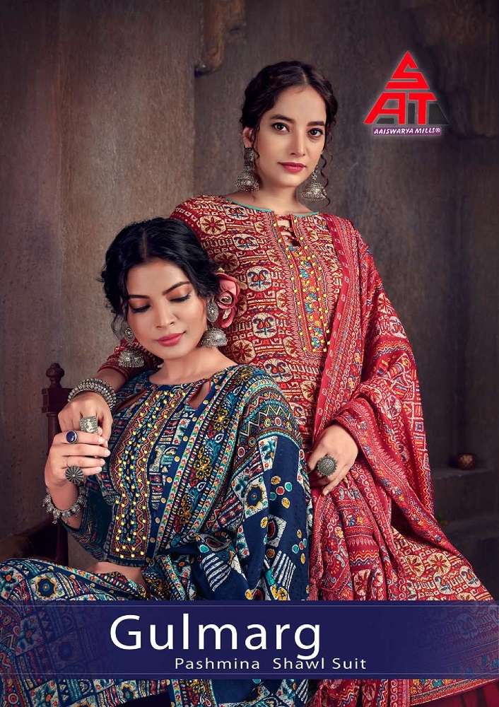 SAT Gulmarg Pashmina Vol-14 series 1001-1010 pashmina suit 