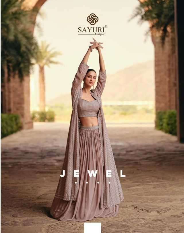 sayuri designer jewel series 5388-5390 chinon silk suit 