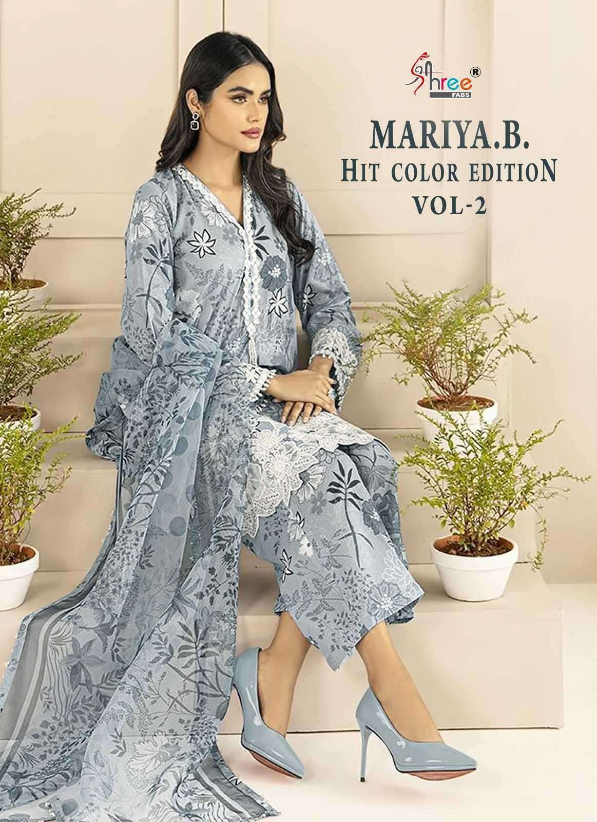 shree fab mariya b hit color edition vol 2 series 3355 pure cotton suit 