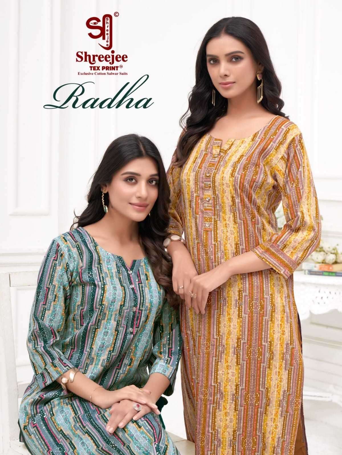 shreejee tex radha series 101-107 cotton kurti