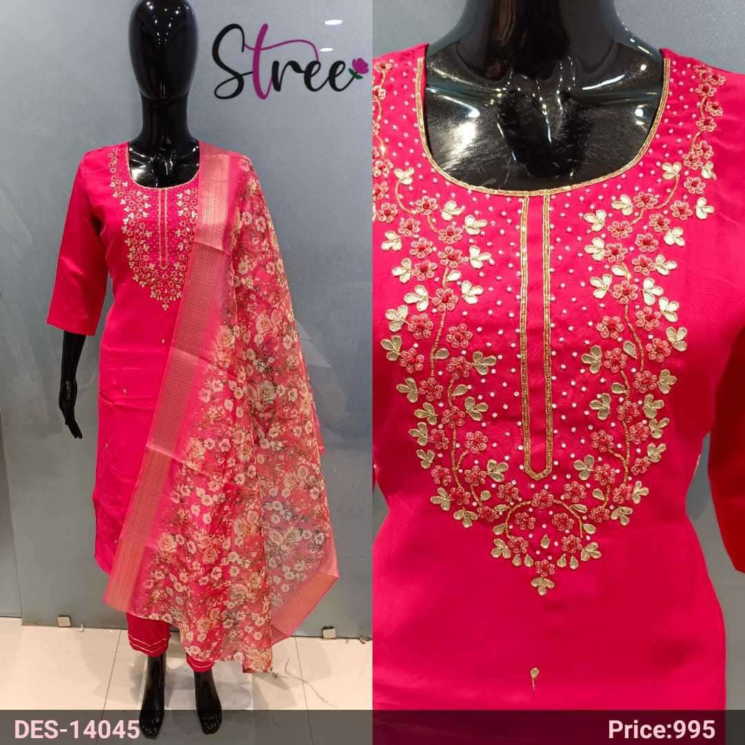 stree lifestyle fancy collection festive wear readymade 3pcs combo set