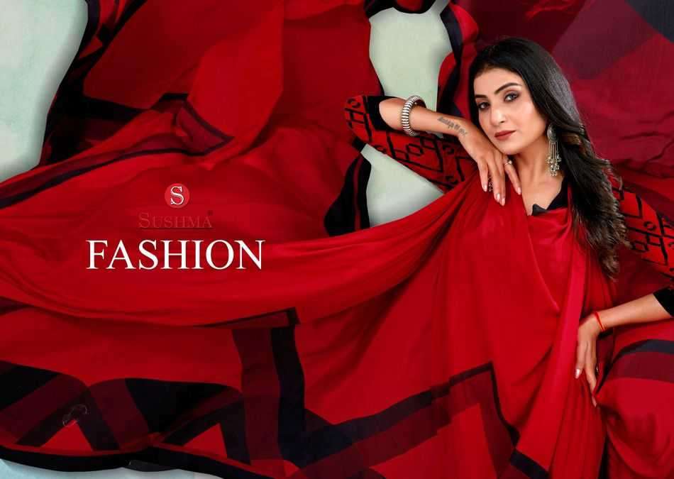 sushma fashion series 6001-6008 crape saree