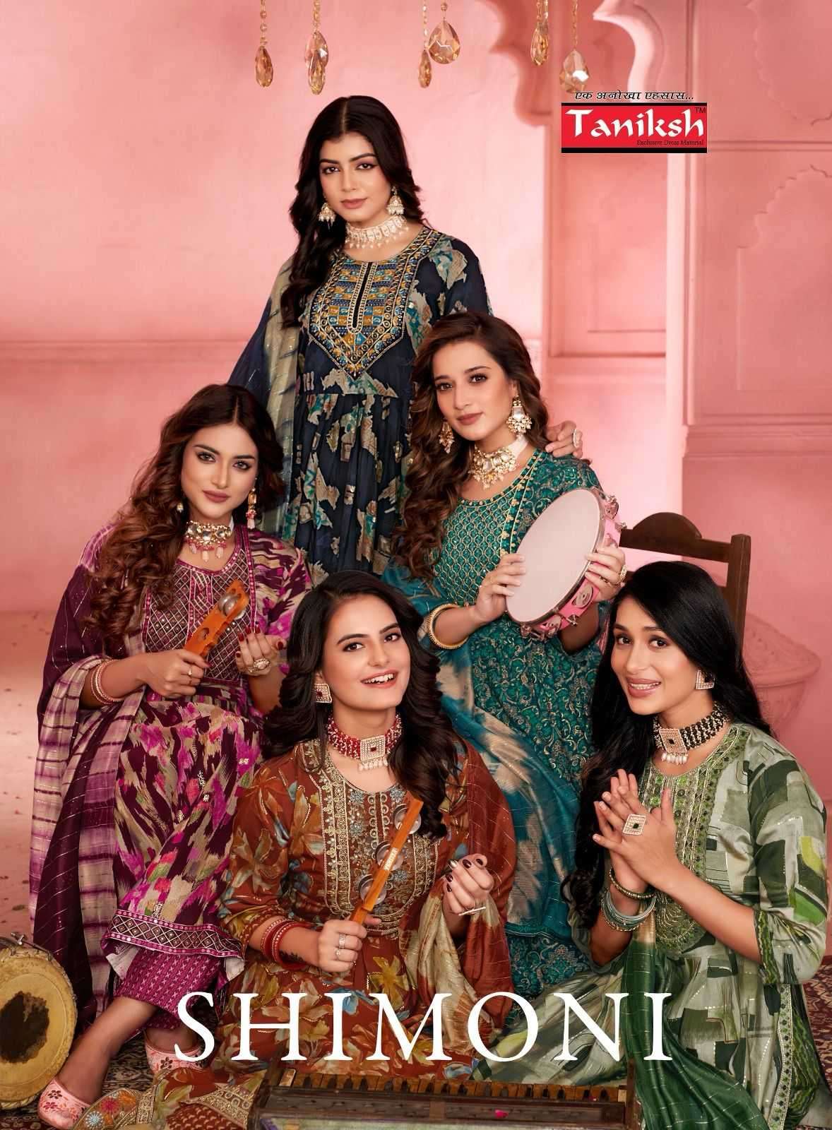 taniksh shimoni vol 3 series 1001-1008 muslin print suit 