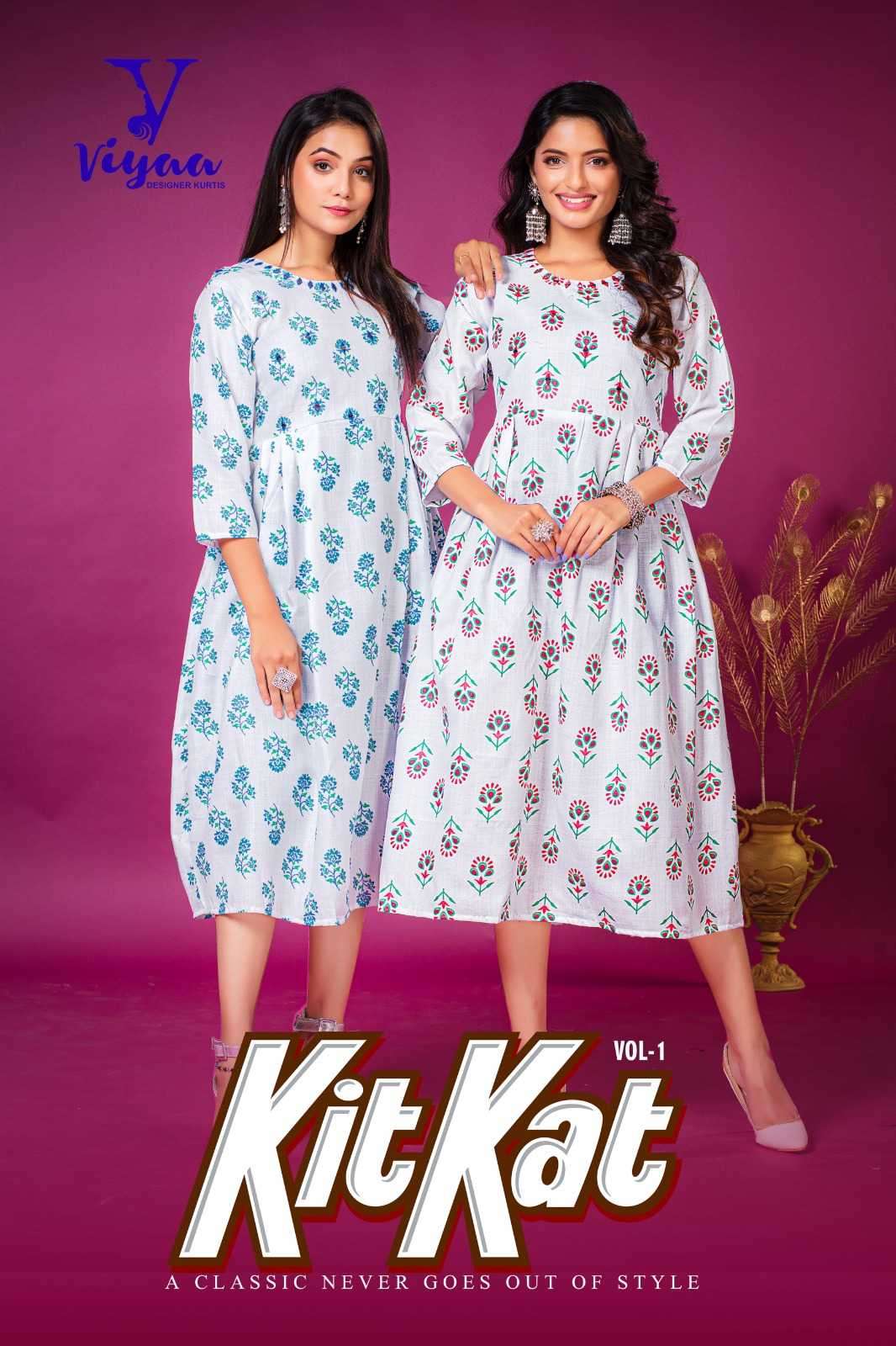viyaa designer kitkat series 101-106 Pure COTTON MAGIC kurti