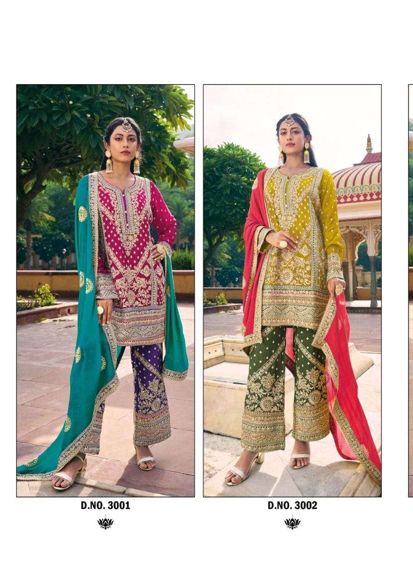 your choice avani designer blooming chinon suit 