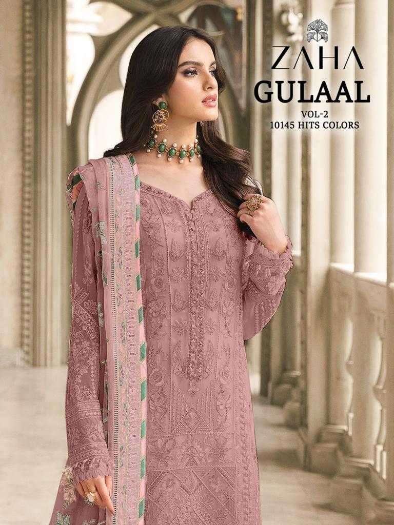 zaha gulaal vol 2 10145 abcd hits colors georgette suit 