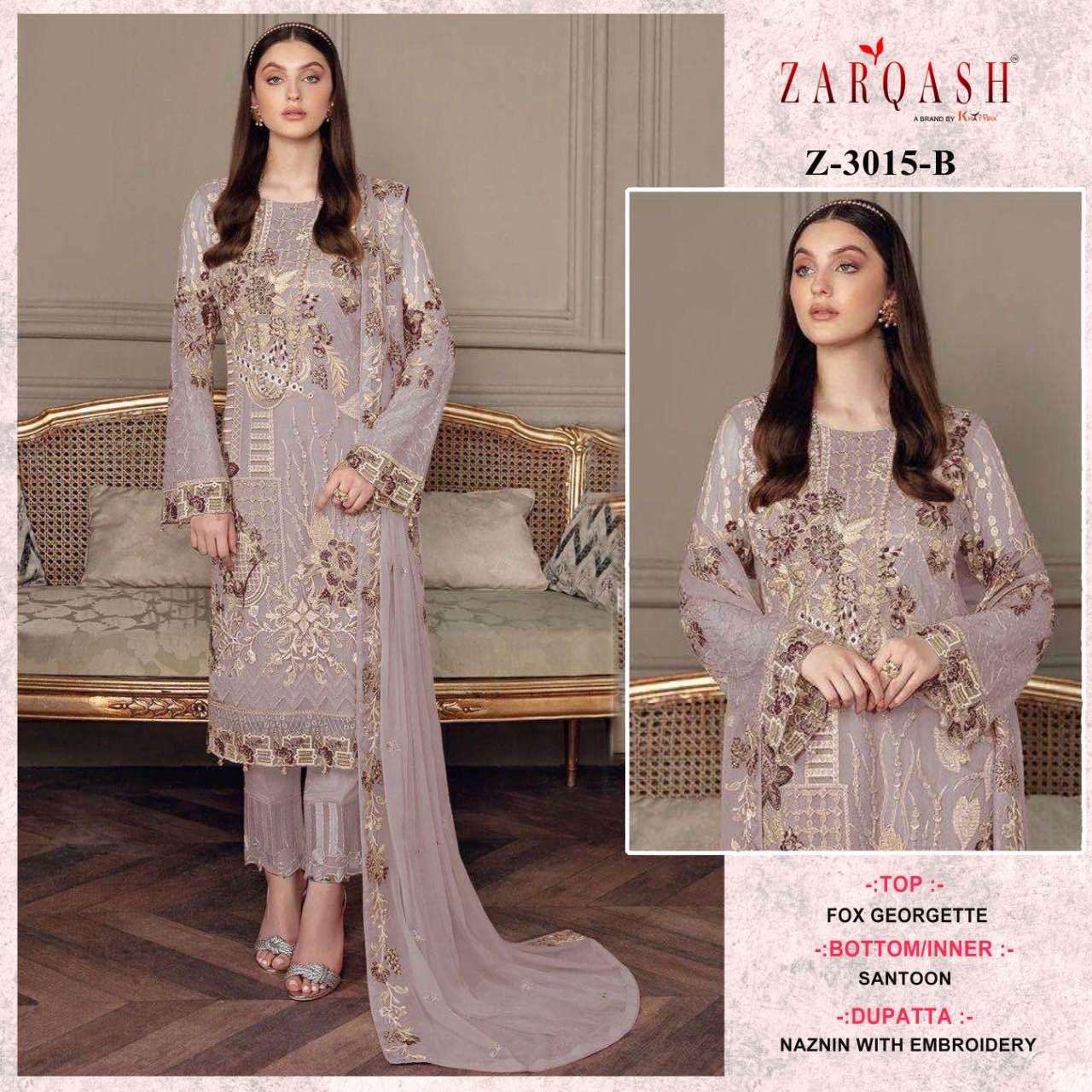 zarqash Z-3015 designer faux georgette suit 