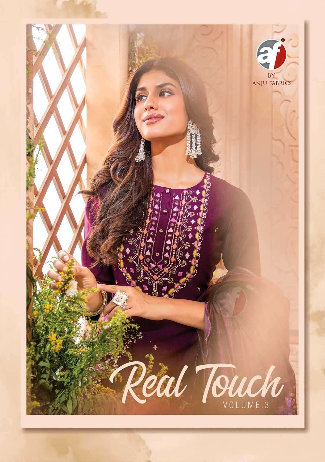 anju fab real touch vol 3 series 3421-3426 viscose suit 