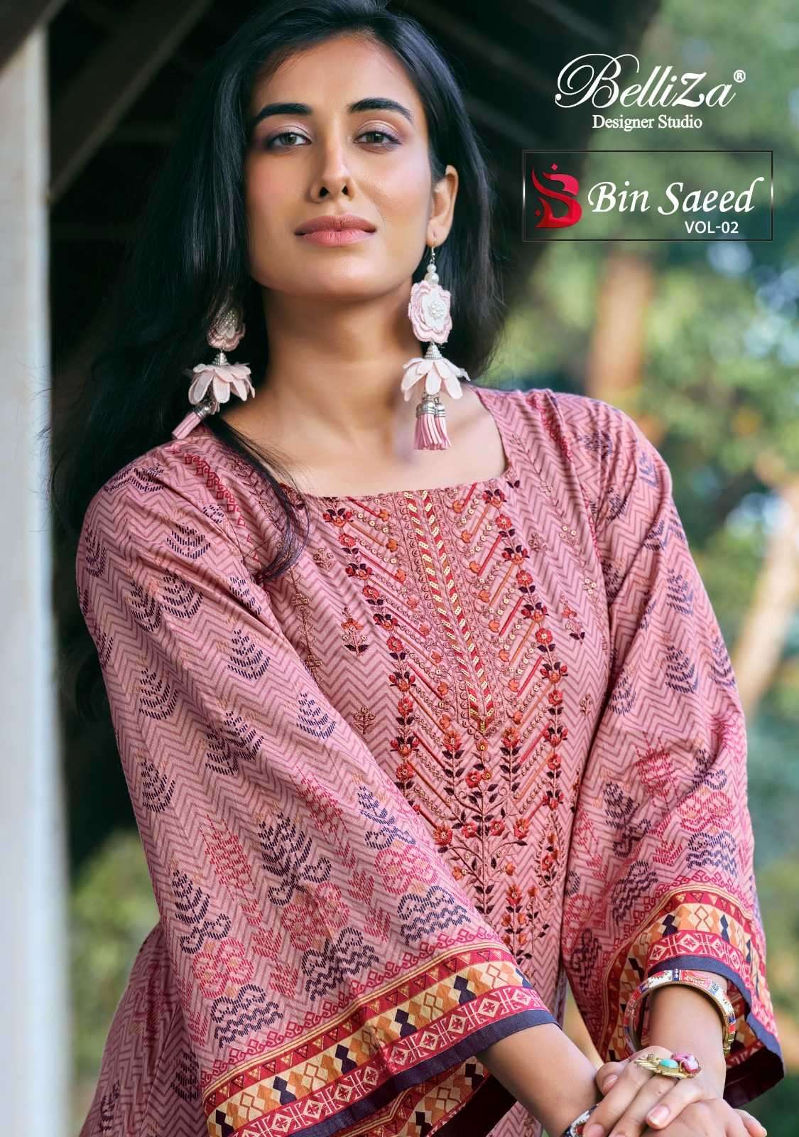 belliza bin saeed vol 2 series 870001-870008 Pure Cotton suit