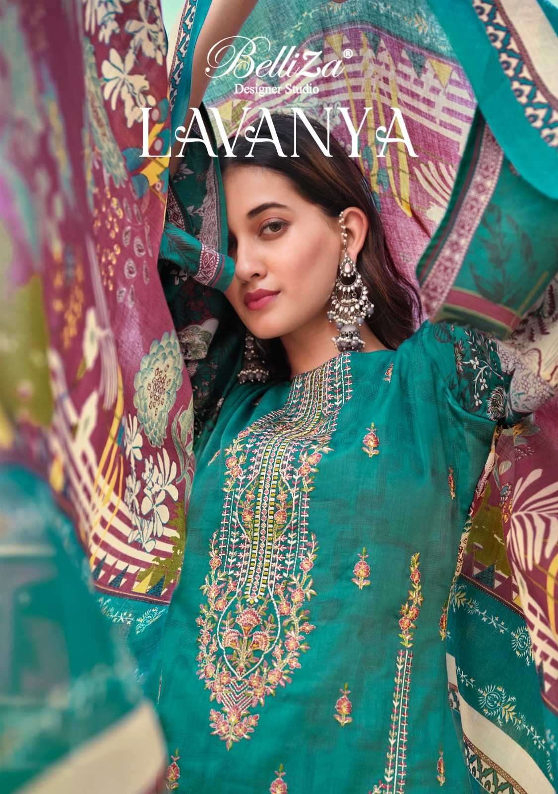 belliza lavanya series 861001-861008 pure jam cotton suit 