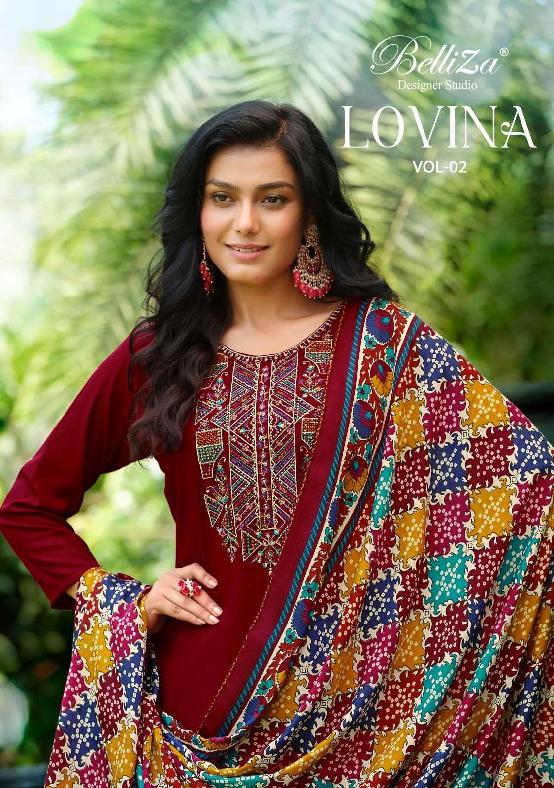 belliza lovina vol 2 series 869001-869008 Pure Viscose Rayon suit