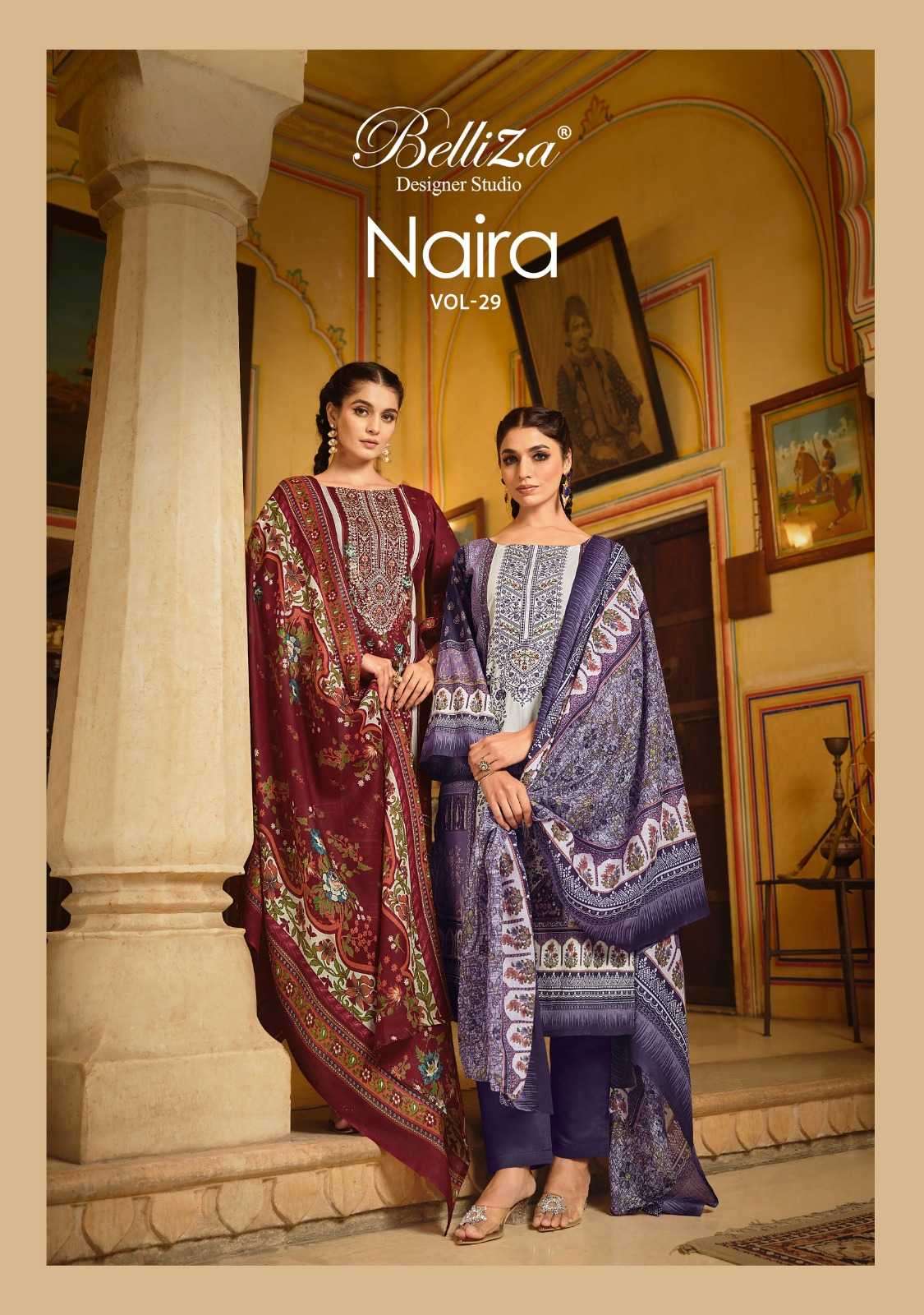belliza naira vol 29 series 867001-867008 Pure Cotton suit