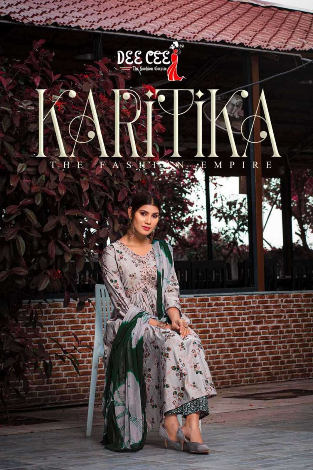 dee cee karitika series 101-106 heavy chanderi print suit 