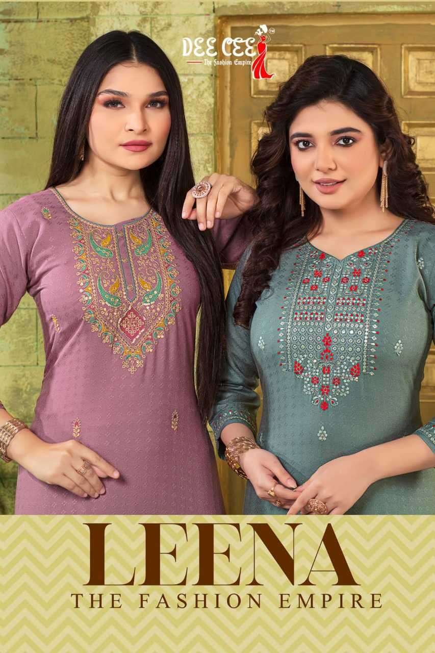 dee cee leena series 101-106 dobby kurti 