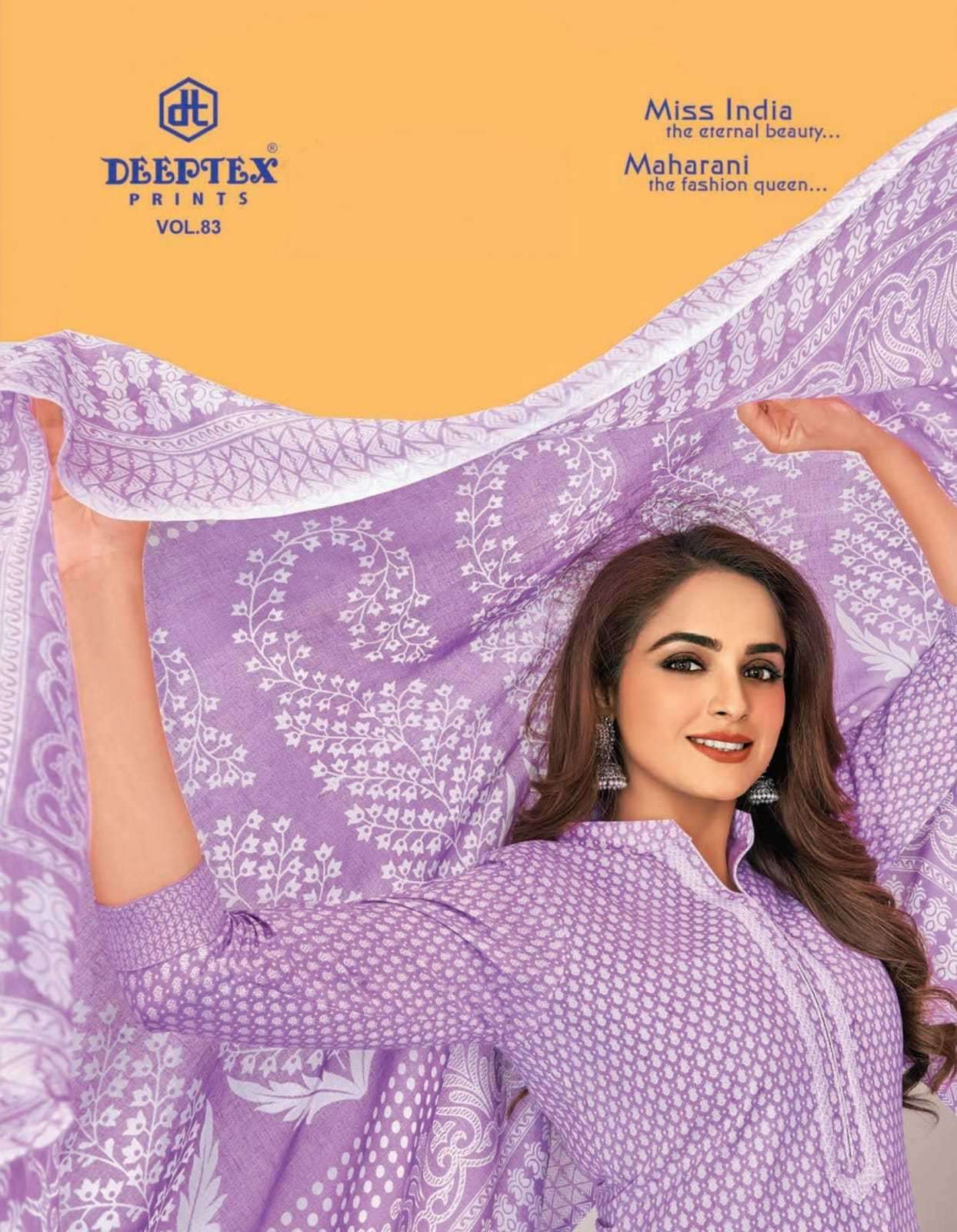 deeptex prints miss india vol 83 series 8301-8335 pure cotton suit 