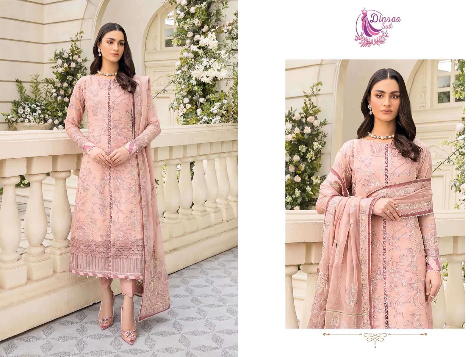 dinsaa 221 heavy faux georgette suit 