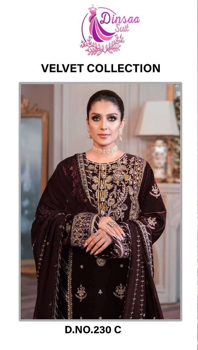 dinsaa 230 c colours velvet 9000 embroidery suit 