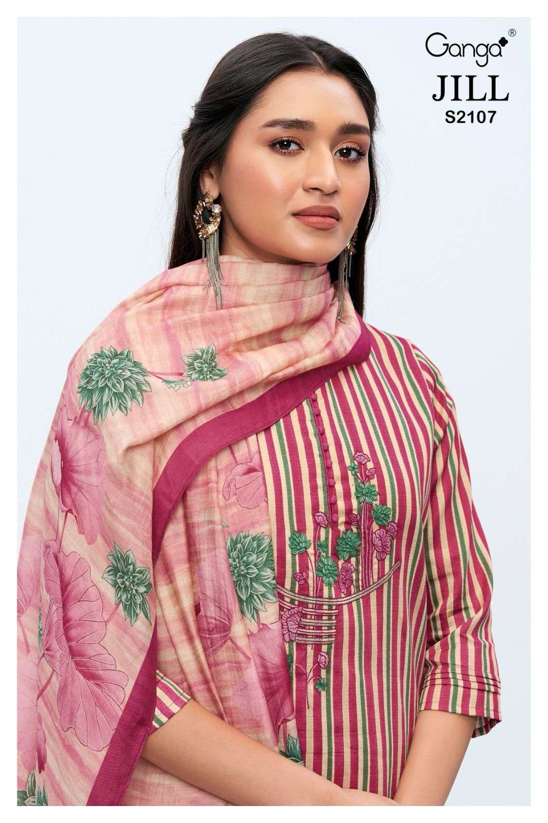 ganga jill 2107 premium cotton silk suit 