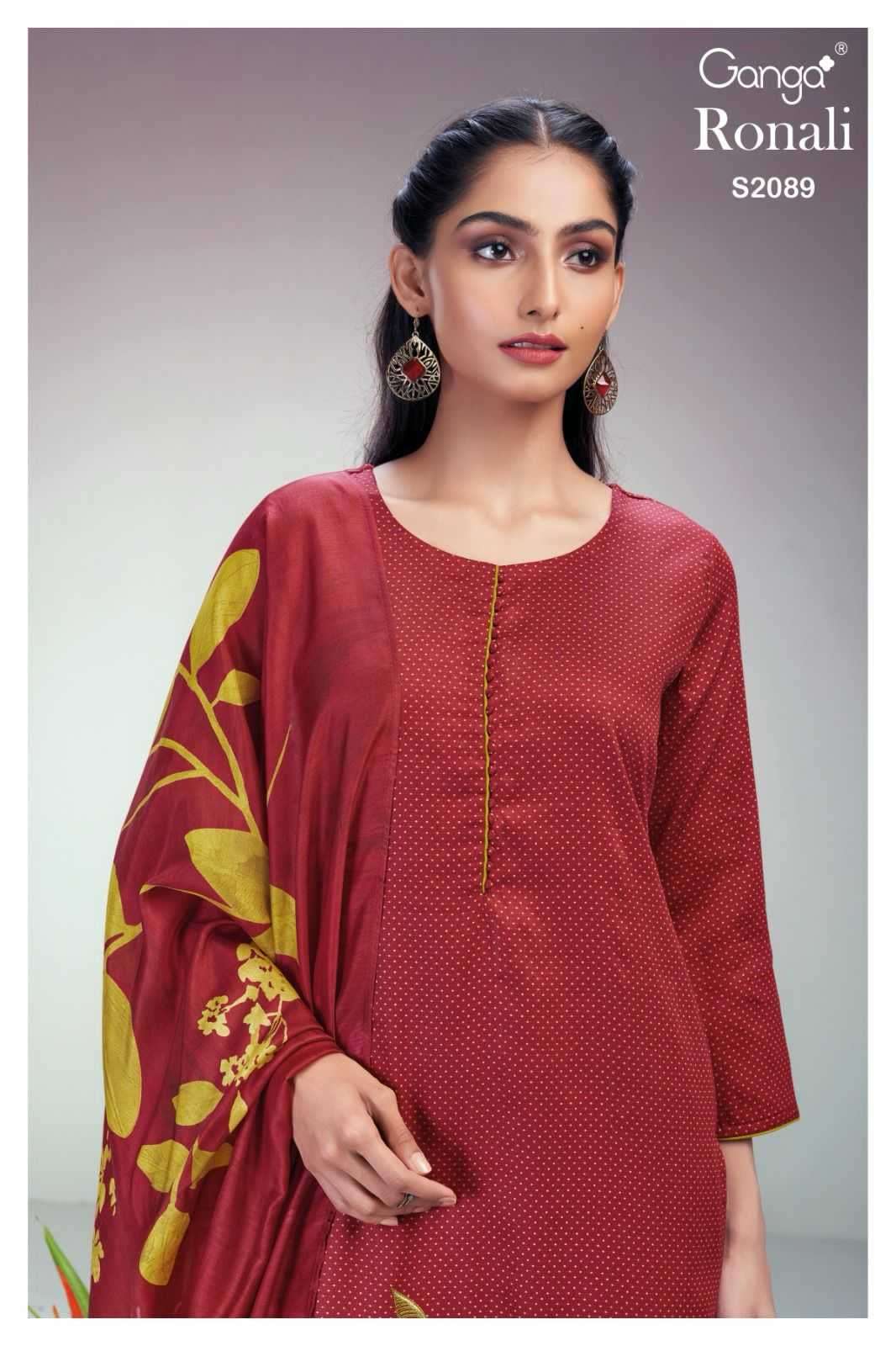 ganga ronali 2089 premium cotton silk suit 