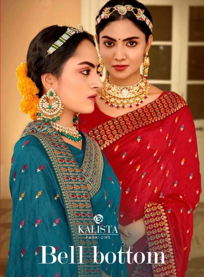 kalista fashion bell bottom series 8352-8358 vichitra silk saree