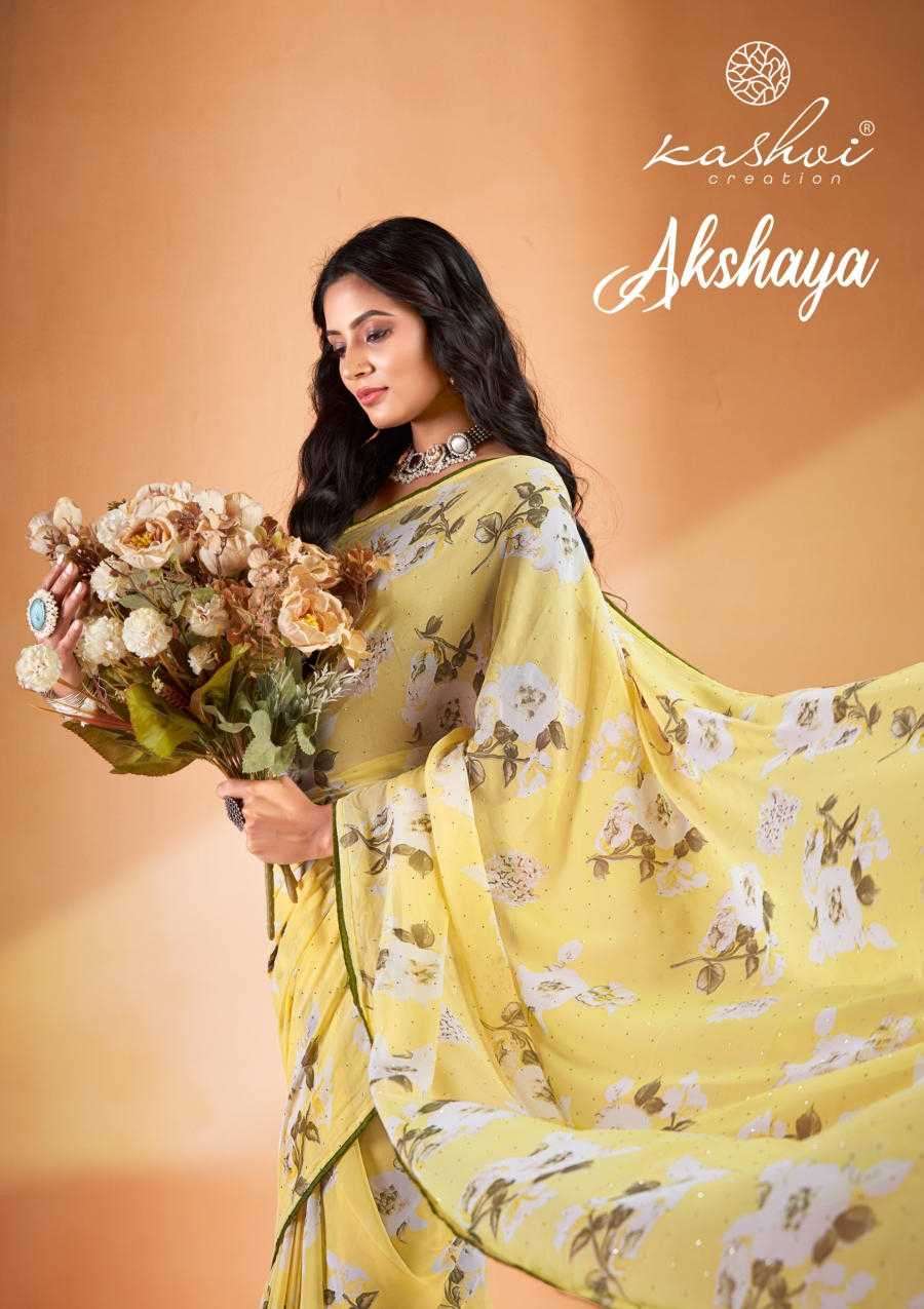 kashvi akshaya series 1001-1008 weightless saree